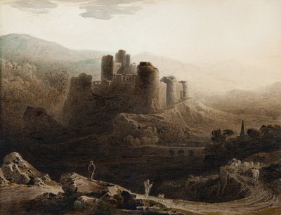 Luz de luna - Castillo de Chepstow de John Martin