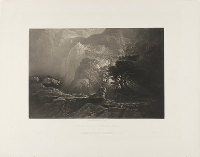 Moisés y la zarza ardiente, de Ilustraciones de la Biblia de John Martin