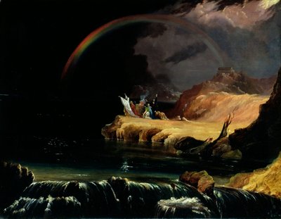 El pacto, c.1843 (óleo sobre lienzo) de John Martin