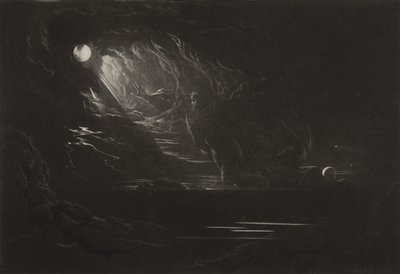 La creación de la luz, c.1827 (mezzotinta) de John Martin