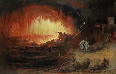 La destrucción de Sodoma y Gomorra, 1852 de John Martin