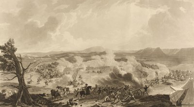 Batalla de Kirkee librada el 5 de noviembre de 1816 en la que 4785 [sic] tropas británicas derrotaron al ejército Mahratta de John Massey (after) Wright