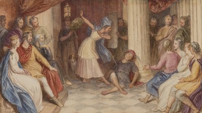 Píramo y Tisbe, Sueño de una noche de verano, Acto V, Escena I, c.1840 de John Massey Wright