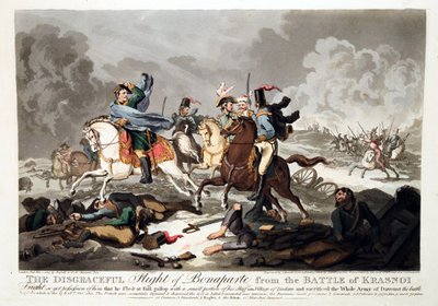 La huida de Bonaparte de la batalla de Krasnoi 1812 de John Massey Wright