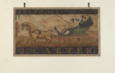Letrero de posada: J. Carter verso, 1940 de John Matulis
