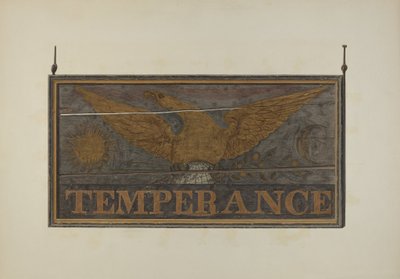 Letrero de taberna: Templanza, c. 1940 de John Matulis