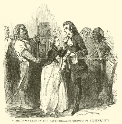 Ilustración para Historia de dos ciudades de Charles Dickens de John McLenan