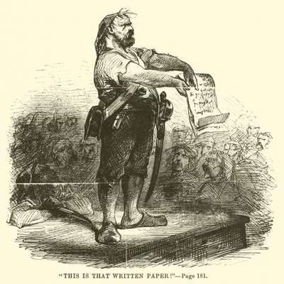 Ilustración para Historia de dos ciudades de Charles Dickens de John McLenan