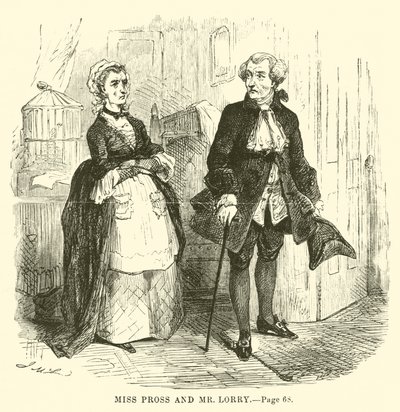 Ilustración de Historia de dos ciudades de Charles Dickens de John McLenan