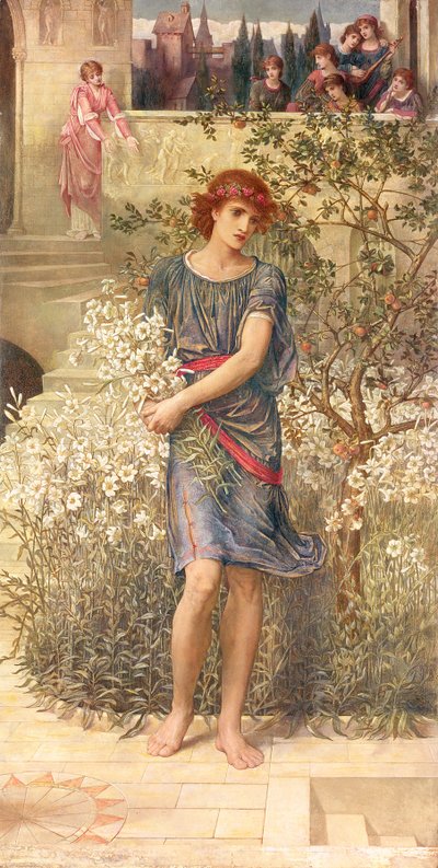 Mi amado ha bajado a su jardín, del Cantar de los Cantares de John Melhuish Strudwick