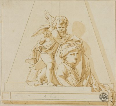 Diseño preliminar para el monumento a John Gay el poeta de John Michael Rysbrack