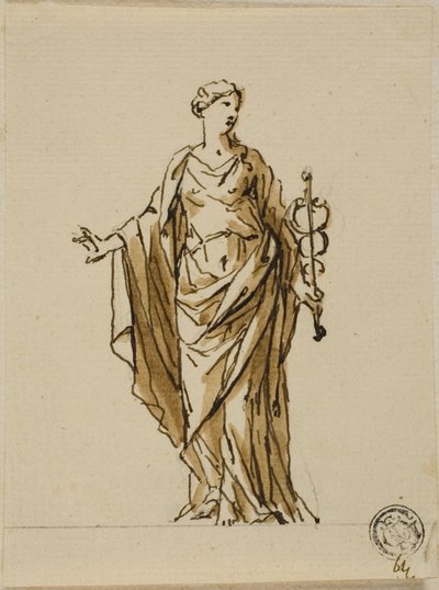 Figura alegórica de pie con caduceo (¿Paz?) de John Michael Rysbrack