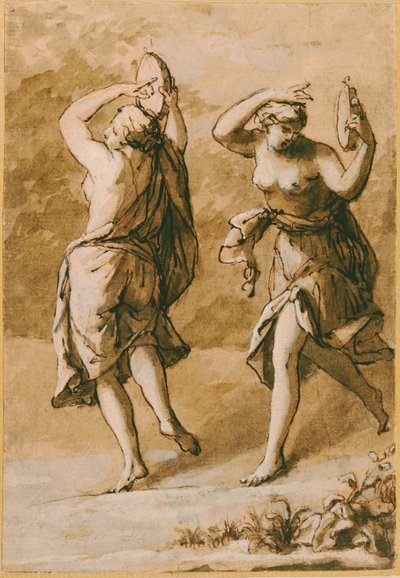 Dos ménades, un estudio de John Michael Rysbrack