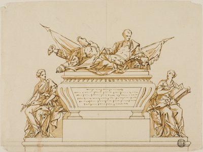 Diseño no ejecutado para el monumento al primer duque de Marlborough de John Michael Rysbrack