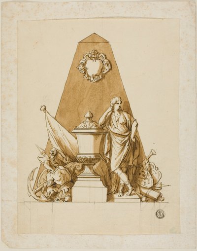 Diseño sin ejecutar del monumento al primer duque de Marlborough de John Michael Rysbrack