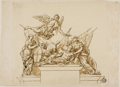 Diseño sin ejecutar del monumento al primer duque de Marlborough de John Michael Rysbrack