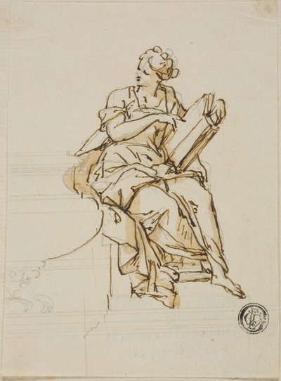 Sabiduría: Diseño no ejecutado para el monumento al primer duque de Marlborough de John Michael Rysbrack