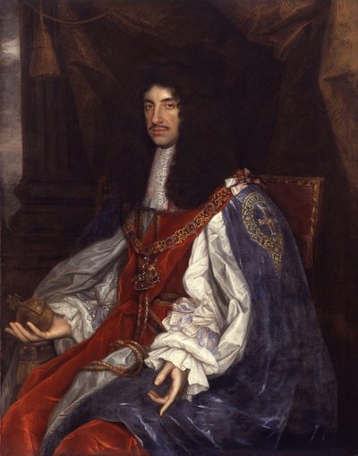 Retrato de Carlos II con túnica de liga de John Michael Wright