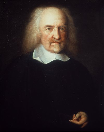 Retrato de Thomas Hobbes, filósofo inglés (1588-1679) - pintura de John Michael Wright. Galería Nacional de Retratos de Londres de John Michael Wright