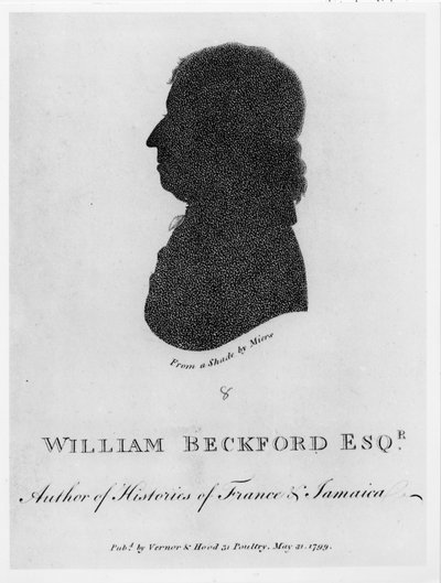William Beckford Esq. (m.1799) Autor de Historias de Francia y Jamaica, de una sombra, pub. por Vernor y Hood, 1799 de John Miers