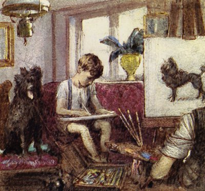 Howard Carter creció en Londres, hijo de un artista (litografía en color). de John Millar Watt