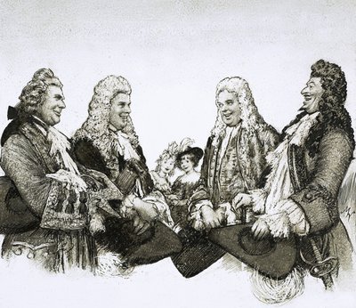En tiempos de Luis XIV de Francia, los caballeros llevaban inmensas pelucas de John Millar Watt