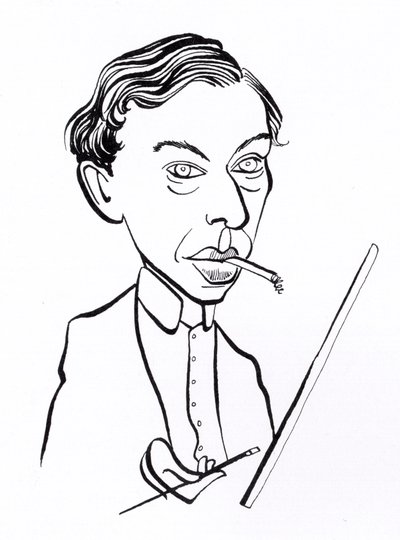 Ernst Ludwig Kirchner, caricatura de John Minnion