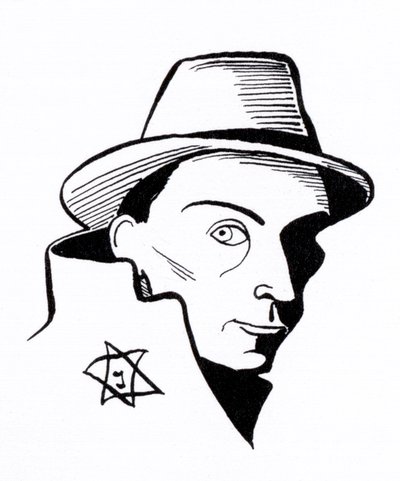 Felix Nussbaum, caricatura de John Minnion
