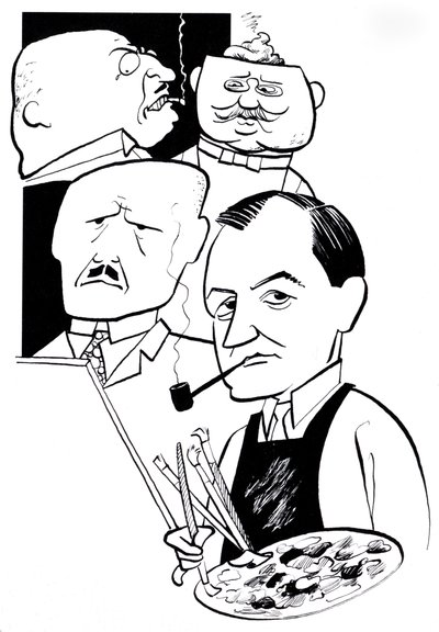 George Grosz, caricatura de John Minnion