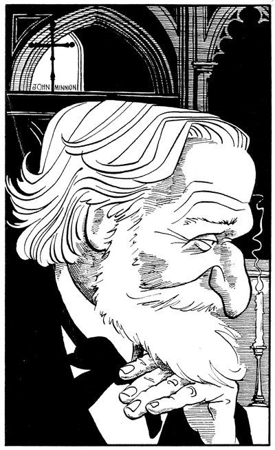 Giuseppe Verdi - retrato de perfil del compositor italiano, 9 o 10 de octubre de 1813 - 27 de enero de 1901 de John Minnion