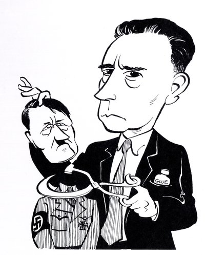 John Heartfield, caricatura con Adolf Hitler de John Minnion