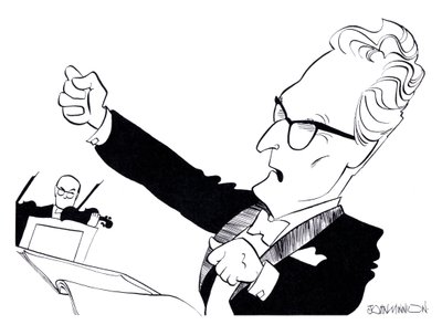 Otto Klemperer - caricaturas de John Minnion