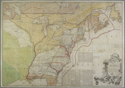 Un mapa de las colonias británicas en los Estados Unidos de John Mitchell