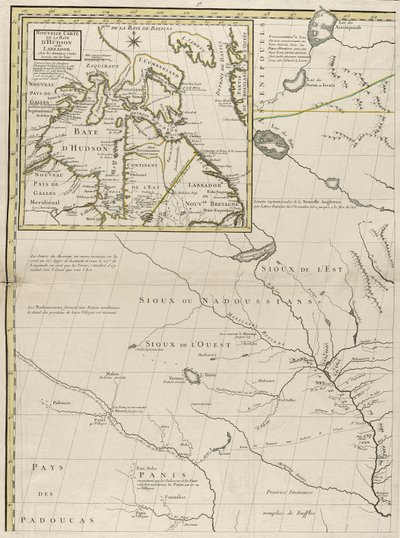 Mapa de los dominios británicos y franceses en América, 1756 de John Mitchell