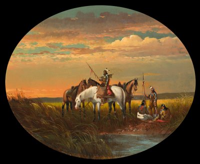 Una parada en la pradera para fumar, c.1870 de John Mix Stanley