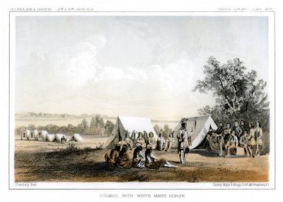 Consejo con el Caballo del Hombre Blanco, 1856 de John Mix Stanley