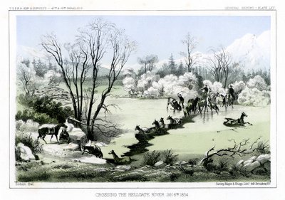 Cruzando el río Hellgate, 6 de enero de 1854 de John Mix Stanley