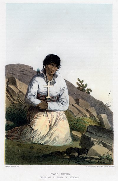 Toro-Mucho, jefe de una banda de Kioways, 1856 de John Mix Stanley