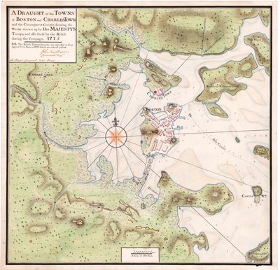 Un mapa de Boston por Montresor de John Montresor