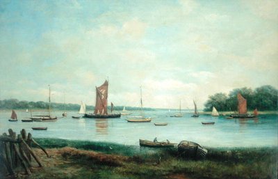 Mañana en un río de la costa este de John Moore