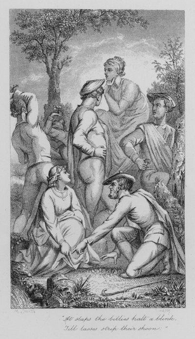 La feria sagrada (grabado) de John Moyr (attr.to) Smith