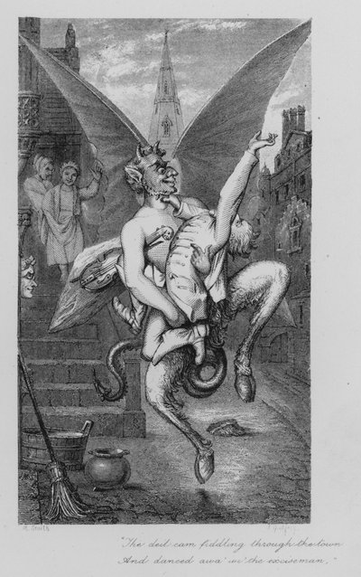 Robert Burns: El diablo se llevó al recaudador de impuestos de John Moyr (attr.to) Smith