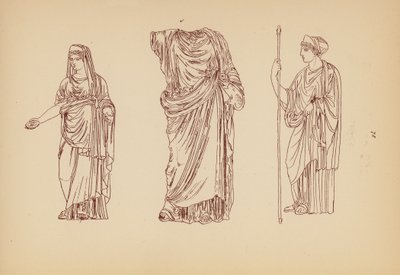 Traje femenino de la Antigua Grecia (litografía) de John Moyr Smith