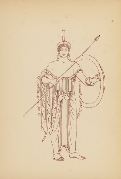 Traje femenino de la Antigua Grecia (litografía) de John Moyr Smith