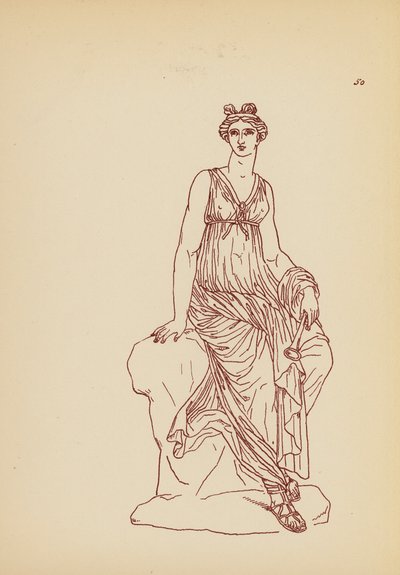 Traje femenino de la Antigua Grecia (litografía) de John Moyr Smith