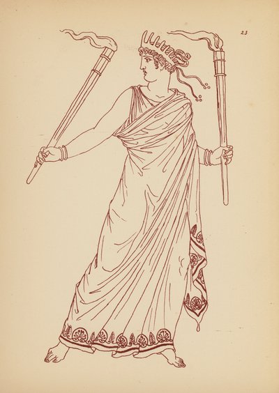 Traje femenino de la Antigua Grecia (litografía) de John Moyr Smith