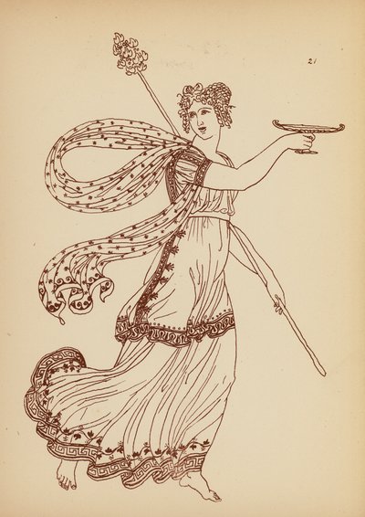 Traje femenino de la Antigua Grecia (litografía) de John Moyr Smith
