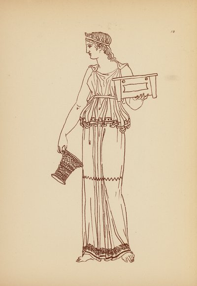 Traje femenino de la Antigua Grecia (litografía) de John Moyr Smith
