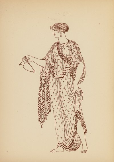 Traje femenino de la Antigua Grecia (litografía) de John Moyr Smith