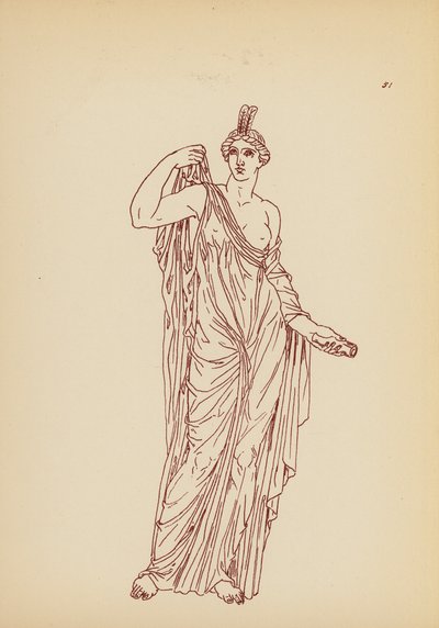 Traje femenino de la Antigua Grecia (litografía) de John Moyr Smith